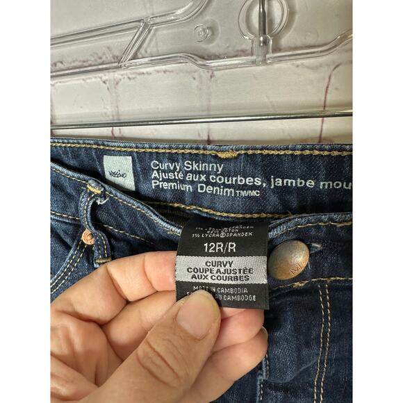 Mossimo Dark Wash Curvy Skinny Jeans Mid Rise Womens 12R Denim - Picture 3 of 3